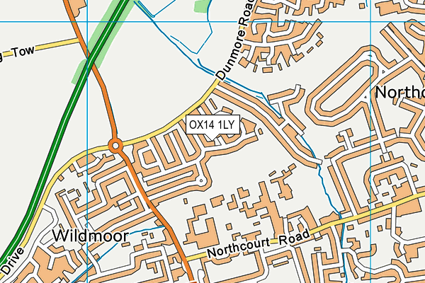 OX14 1LY map - OS VectorMap District (Ordnance Survey)