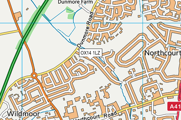 OX14 1LZ map - OS VectorMap District (Ordnance Survey)