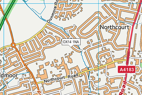 OX14 1NA map - OS VectorMap District (Ordnance Survey)