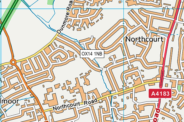 OX14 1NB map - OS VectorMap District (Ordnance Survey)