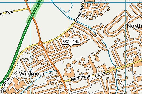 OX14 1NL map - OS VectorMap District (Ordnance Survey)