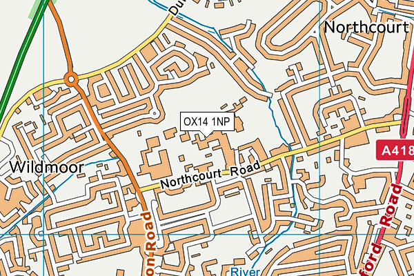 Fitzharrys School map (OX14 1NP) - OS VectorMap District (Ordnance Survey)