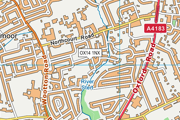 OX14 1NX map - OS VectorMap District (Ordnance Survey)