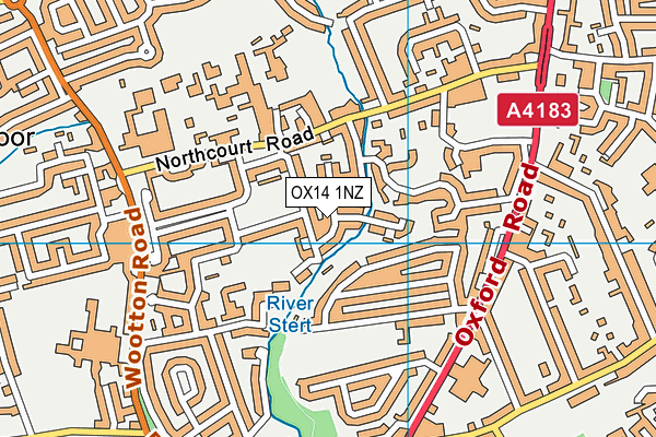 OX14 1NZ map - OS VectorMap District (Ordnance Survey)