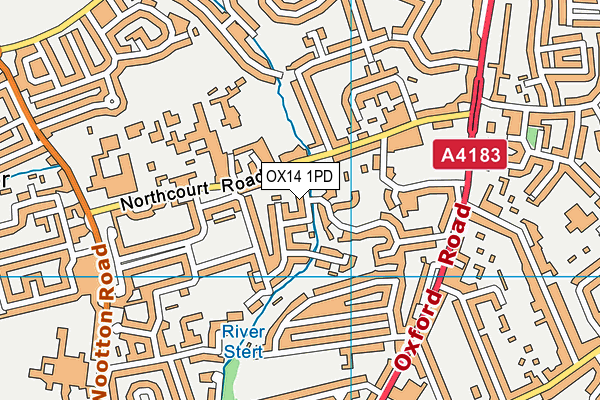 OX14 1PD map - OS VectorMap District (Ordnance Survey)