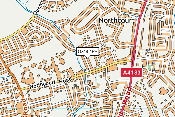 OX14 1PE map - OS VectorMap District (Ordnance Survey)