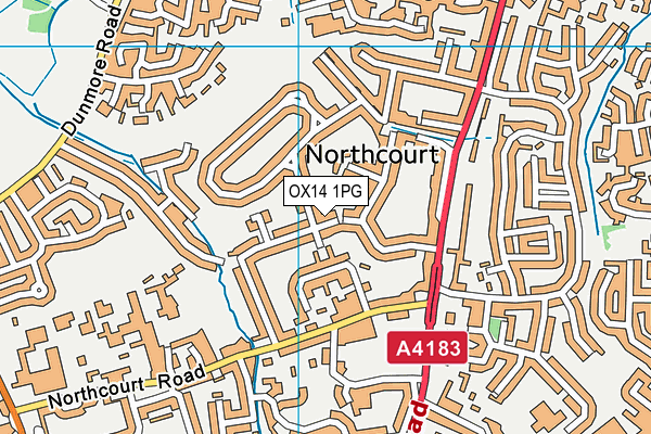 OX14 1PG map - OS VectorMap District (Ordnance Survey)