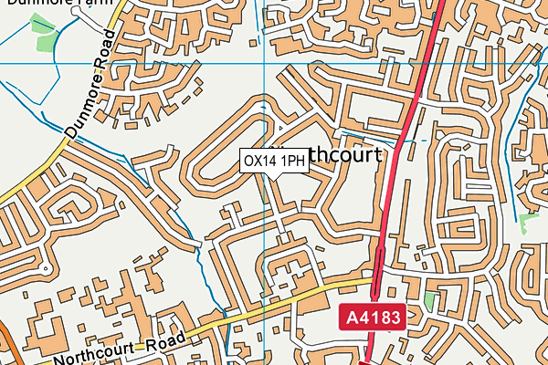 OX14 1PH map - OS VectorMap District (Ordnance Survey)