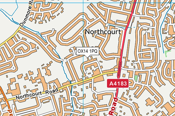 OX14 1PQ map - OS VectorMap District (Ordnance Survey)