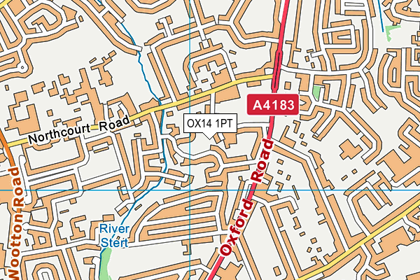 OX14 1PT map - OS VectorMap District (Ordnance Survey)