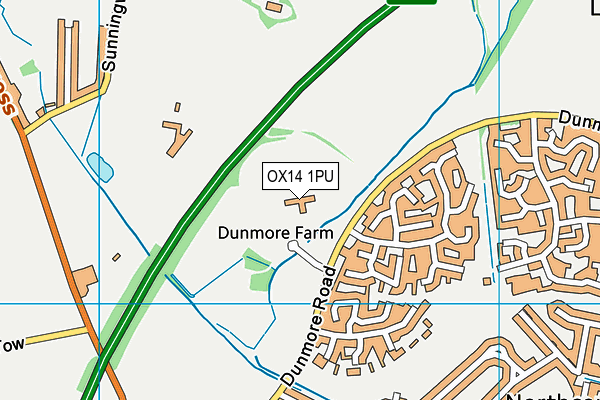 OX14 1PU map - OS VectorMap District (Ordnance Survey)