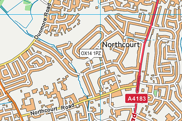 OX14 1PZ map - OS VectorMap District (Ordnance Survey)