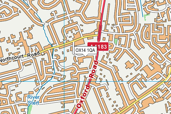 OX14 1QA map - OS VectorMap District (Ordnance Survey)