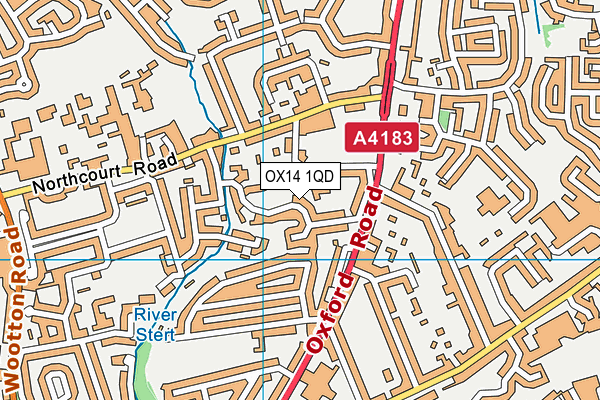 OX14 1QD map - OS VectorMap District (Ordnance Survey)