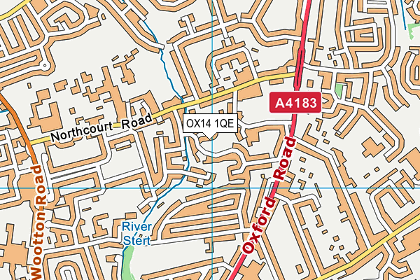 OX14 1QE map - OS VectorMap District (Ordnance Survey)