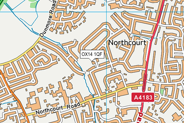 OX14 1QF map - OS VectorMap District (Ordnance Survey)