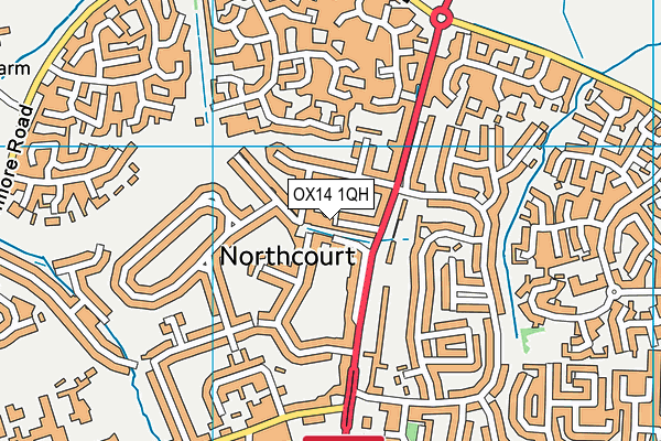 OX14 1QH map - OS VectorMap District (Ordnance Survey)