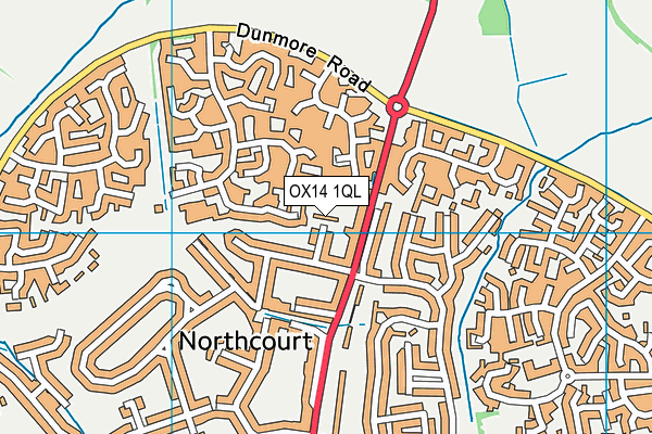 OX14 1QL map - OS VectorMap District (Ordnance Survey)