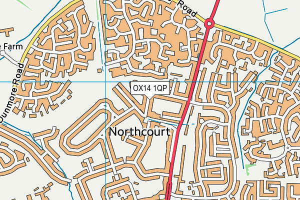 OX14 1QP map - OS VectorMap District (Ordnance Survey)