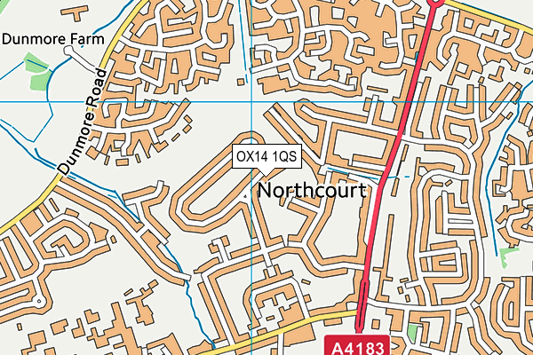 OX14 1QS map - OS VectorMap District (Ordnance Survey)