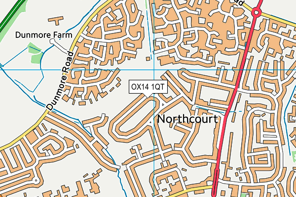 OX14 1QT map - OS VectorMap District (Ordnance Survey)