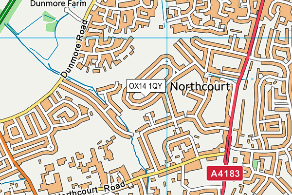 OX14 1QY map - OS VectorMap District (Ordnance Survey)