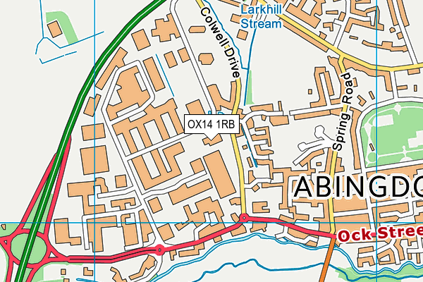 OX14 1RB map - OS VectorMap District (Ordnance Survey)