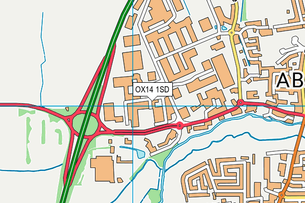 OX14 1SD map - OS VectorMap District (Ordnance Survey)