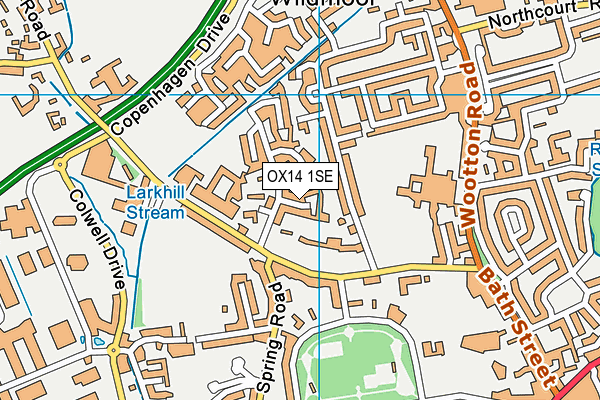 OX14 1SE map - OS VectorMap District (Ordnance Survey)