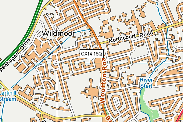 OX14 1SQ map - OS VectorMap District (Ordnance Survey)
