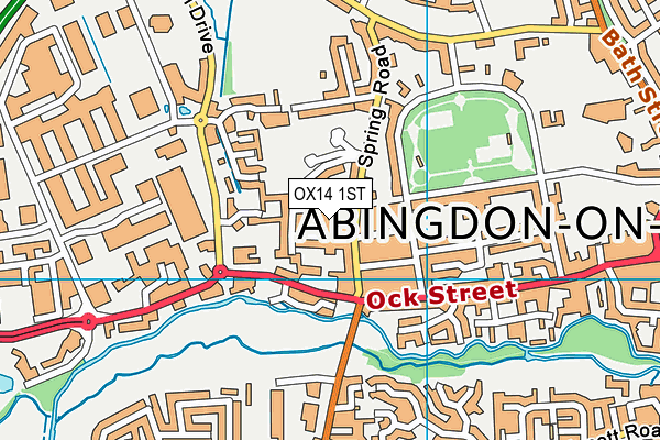 OX14 1ST map - OS VectorMap District (Ordnance Survey)