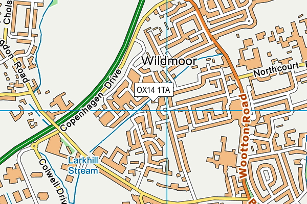 OX14 1TA map - OS VectorMap District (Ordnance Survey)