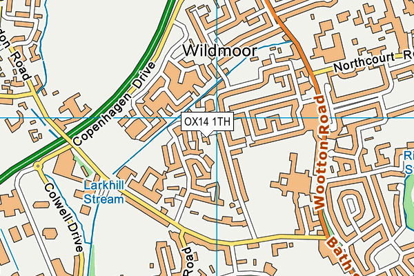 OX14 1TH map - OS VectorMap District (Ordnance Survey)