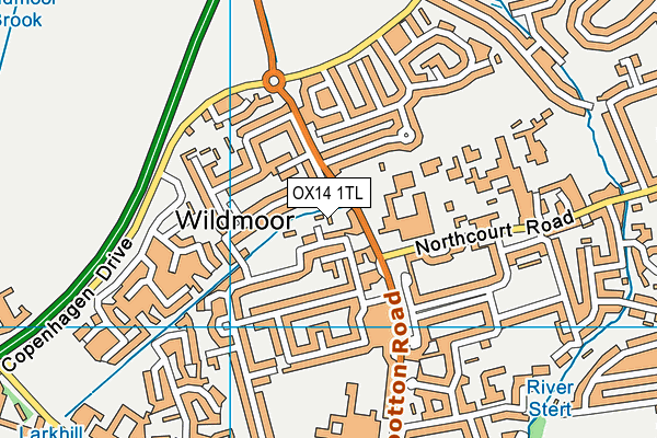 OX14 1TL map - OS VectorMap District (Ordnance Survey)