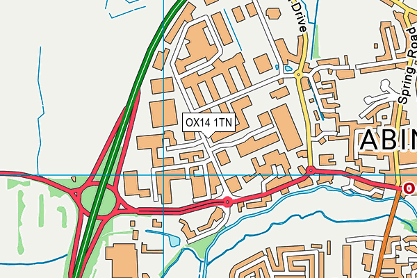 OX14 1TN map - OS VectorMap District (Ordnance Survey)