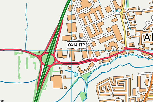 OX14 1TP map - OS VectorMap District (Ordnance Survey)