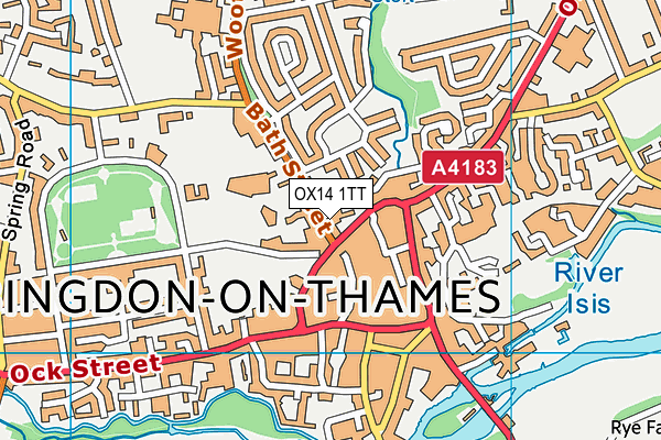 OX14 1TT map - OS VectorMap District (Ordnance Survey)