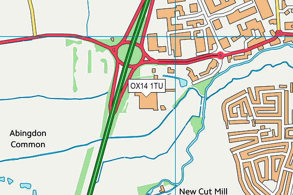 OX14 1TU map - OS VectorMap District (Ordnance Survey)