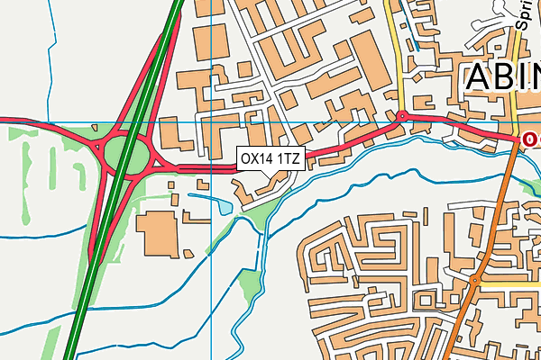 OX14 1TZ map - OS VectorMap District (Ordnance Survey)