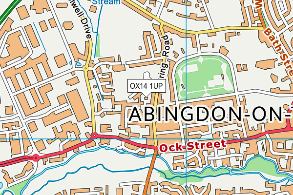 OX14 1UP map - OS VectorMap District (Ordnance Survey)