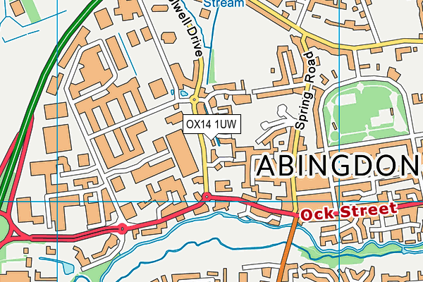 OX14 1UW map - OS VectorMap District (Ordnance Survey)