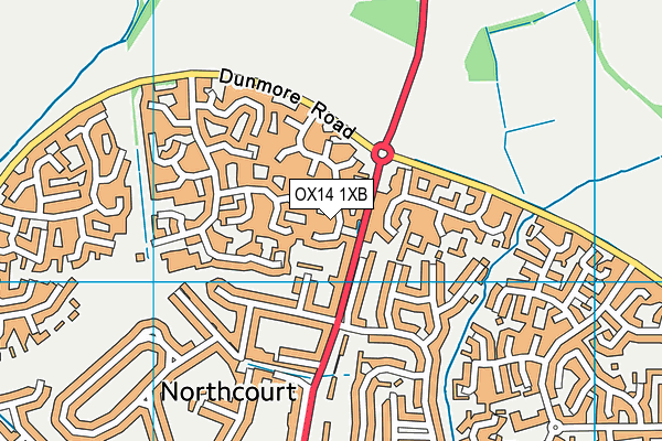 OX14 1XB map - OS VectorMap District (Ordnance Survey)