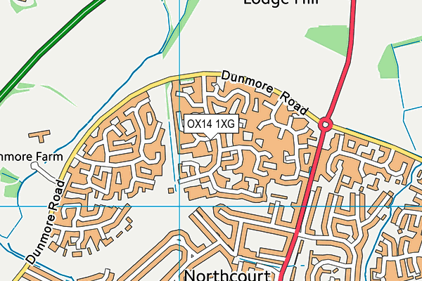 OX14 1XG map - OS VectorMap District (Ordnance Survey)