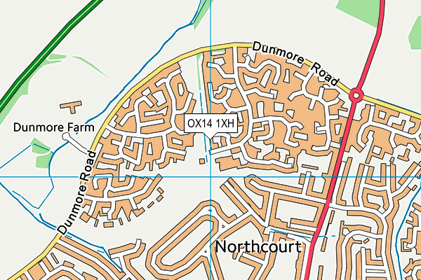 OX14 1XH map - OS VectorMap District (Ordnance Survey)