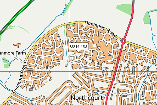 OX14 1XJ map - OS VectorMap District (Ordnance Survey)