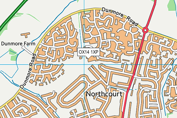 Long Furlong Primary School map (OX14 1XP) - OS VectorMap District (Ordnance Survey)