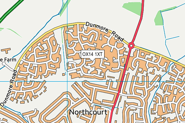 OX14 1XT map - OS VectorMap District (Ordnance Survey)