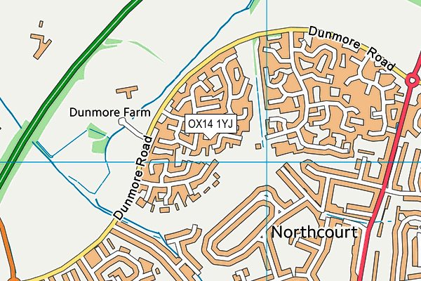 OX14 1YJ map - OS VectorMap District (Ordnance Survey)