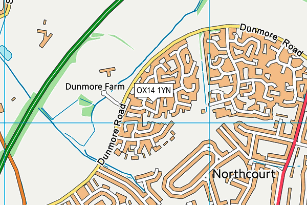 OX14 1YN map - OS VectorMap District (Ordnance Survey)