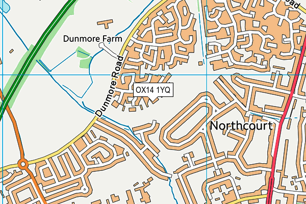 OX14 1YQ map - OS VectorMap District (Ordnance Survey)